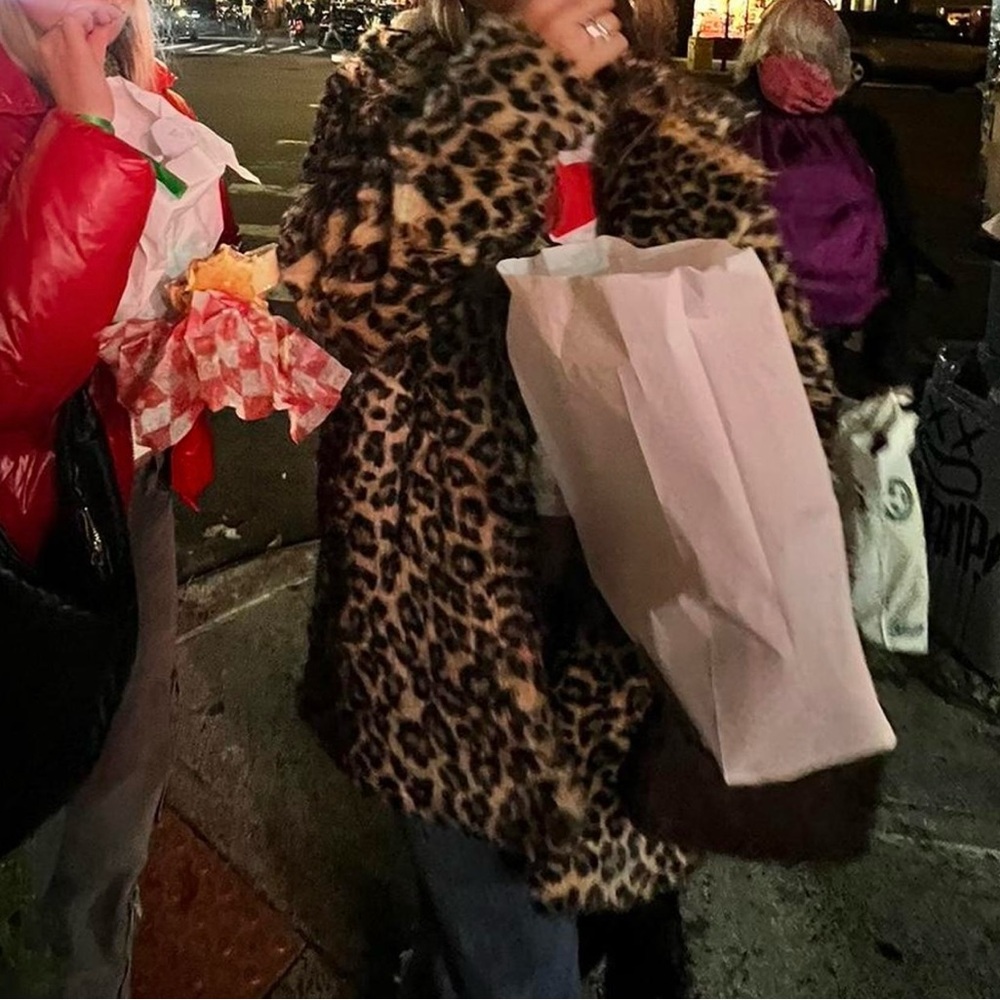 Cheetah Print Faux Fur Coat - Picture 3 of 3